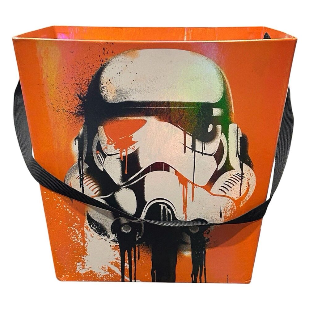 Star Wars Halloween Paperboard Trick Or Treat Bucket With Handle 12X8X8"